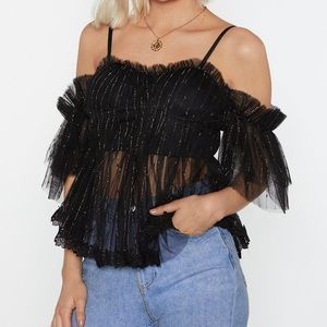 Nasty Gal Mesh Party Top